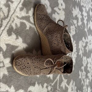 Brown Perforated Women's Shoes
